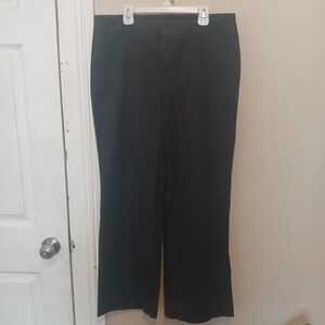 Esprit Charcoal Gray Mid Rise Wide Leg Cotton Woven Trousers